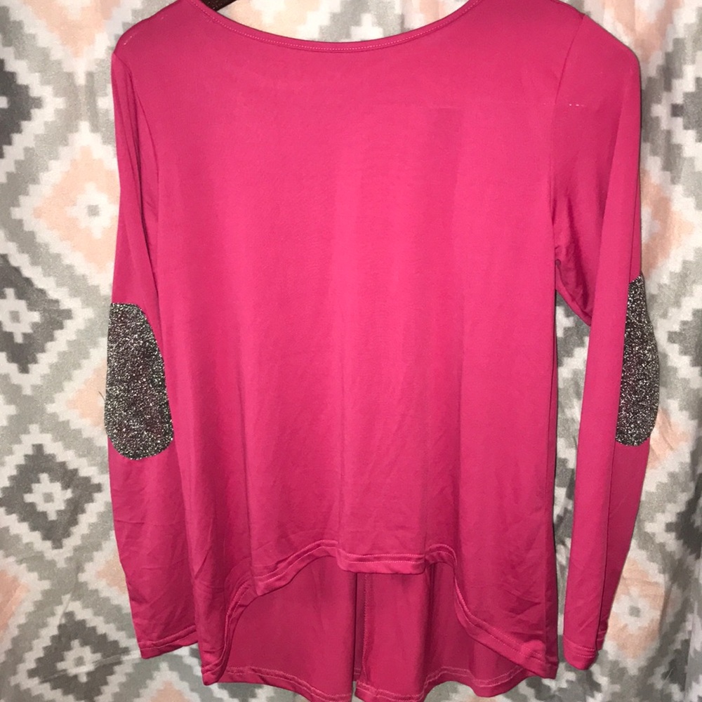 Hot pink silky shirt